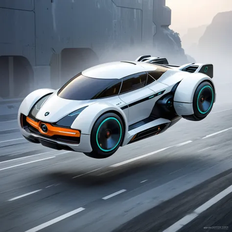 a futuristic concept art of a drone car