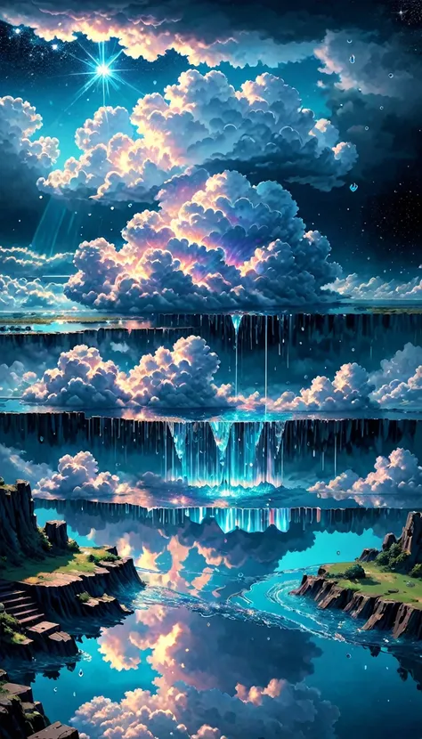 masterpiece,high resolution,realistic,landscape,
cloud,sparkling,water,water,time collapse x, anime, concept art, trending on ar...