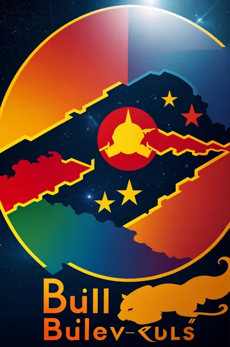 Logotipo de estrellas con los colores de redbull
