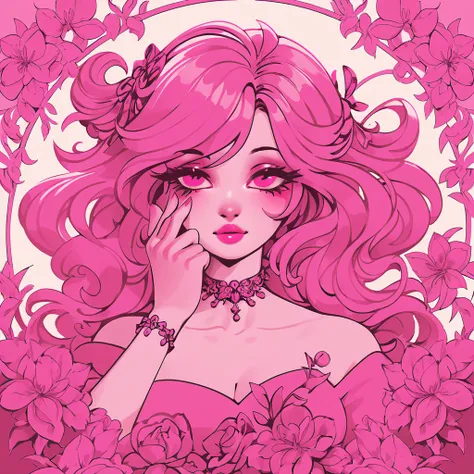 Lie to Me in Antique fuchsia aesthetic art style, comic art style