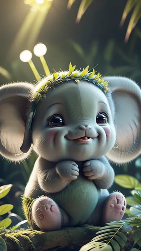 

---

**Prompt**:

*Generate an adorable and miniature elephant in a lush, green jungle. The elephant should be small, with big, expressive eyes, and a friendly smile. Make sure its trunk and ears are prominent and charming. Surround the elephant with tro...