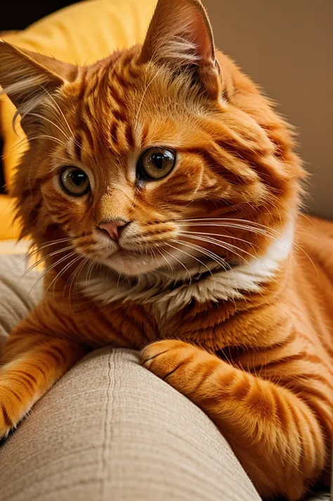 Anthropomorphic orange cat 