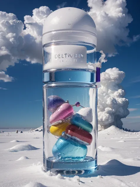 Perfume, flight, candy cloud, colorful city, luxury, bottle, creativity, weightlessness, candy, collection, ice desert, blizzard