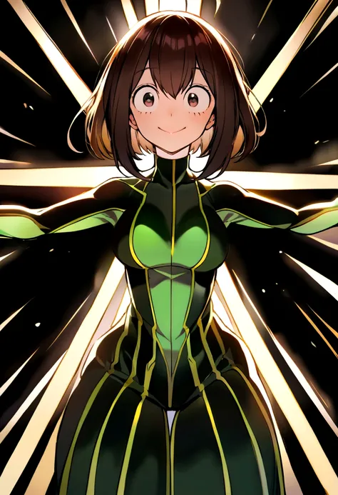 Asui_Tsuyu and Uraraka Ochaco standing next each other