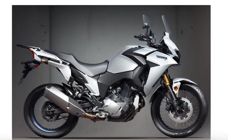 Novel design，Circumventing Patents，With mecha style， motorcycle, steel gray body