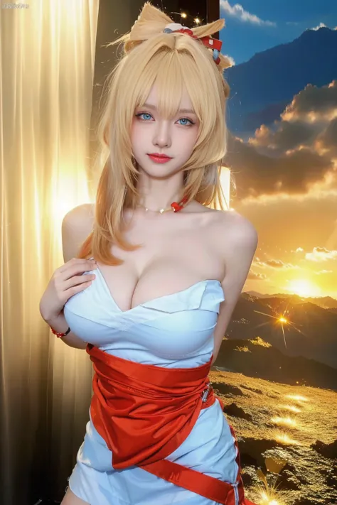 best quality, tmasterpiece,Ultra-high resolution,Clear face,（Reality：1.4），ferpect lighting，(upper body shot:1.5), (photorealistic:1.50), anime wallpaper, Guviz style artwork, cover-up fantasy up to magic , by Yang J, Guviz, beautiful artwork illustration, ...