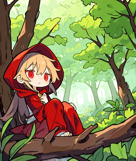 little red riding hood and the boy、little、in the forest