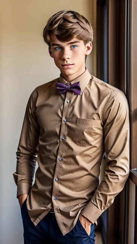 19 year old male wearing bow tie and button up


Physical Description: Brown colored hair and skinny build. 5"5 and 150 LB. Blue eyes. 

.