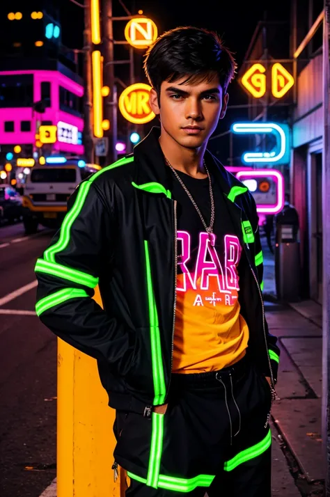 Neon attitude boy