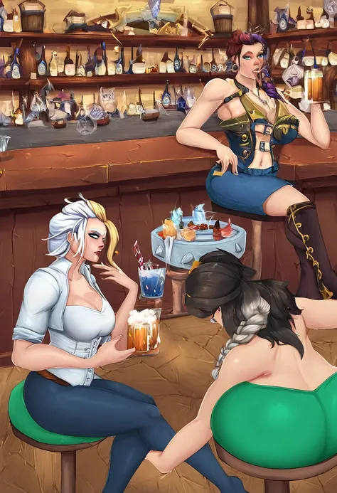 jaina proudmoore, jaina sitting in bar