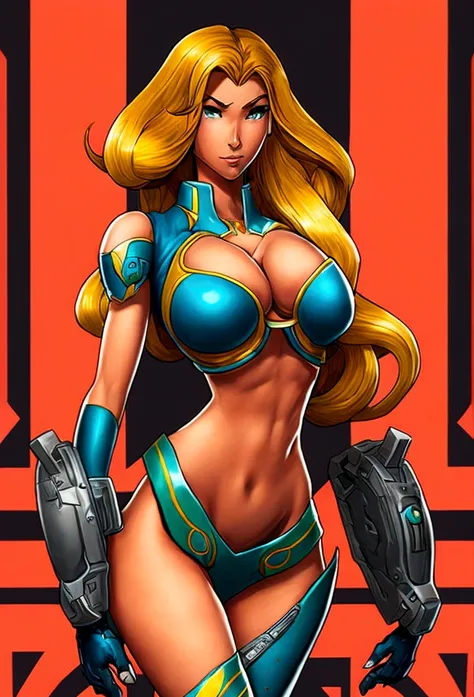 sexy samus amran woman sixpack abs 