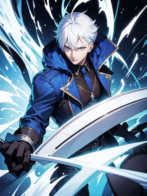 Vergil Devil may cry with white hair 