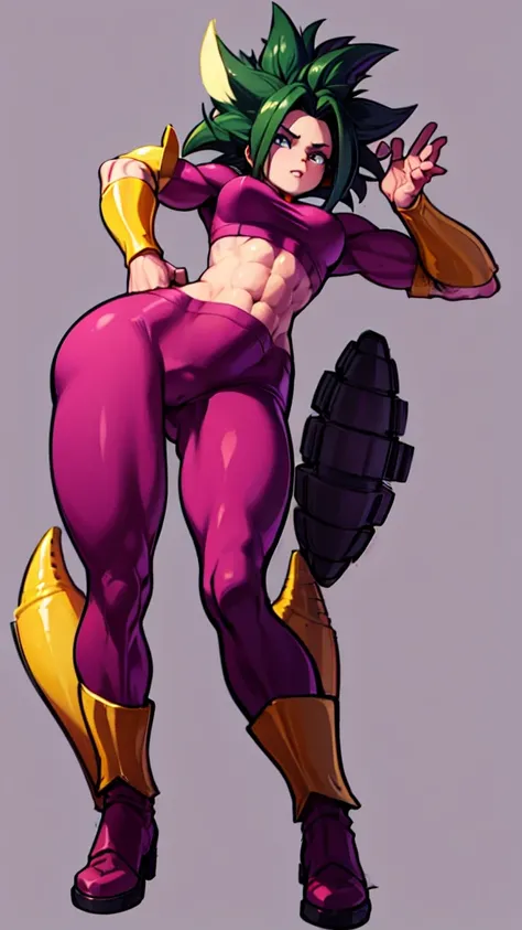 Kefla , 
Solo . Fullbody . Simple background , multiple view , Fitgirl