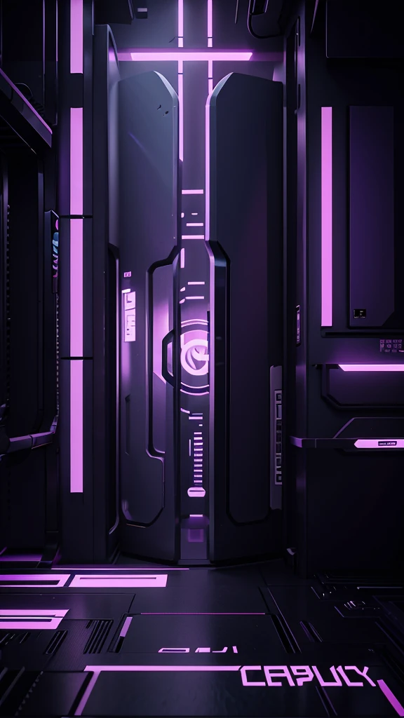 Purple animated cyberpunk background