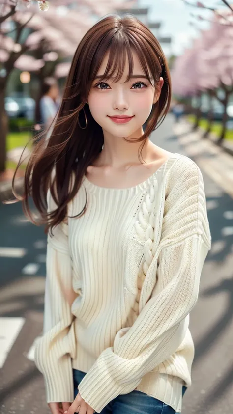 1 girl,(ivory sweater:1.4),, (raw photos, highest quality), (realistic, photorealistic:1.4), tabletop, very delicate and beautif...