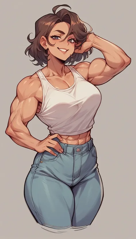 kid girl and muscle mom