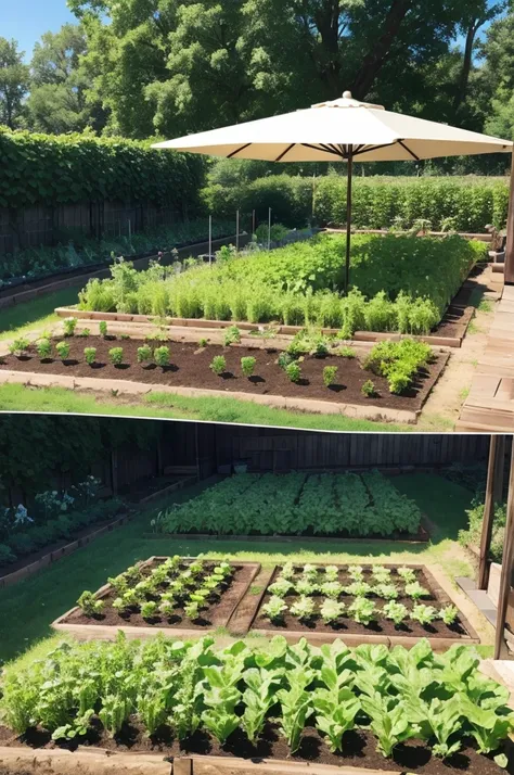 A vegetable garden over coffee 
