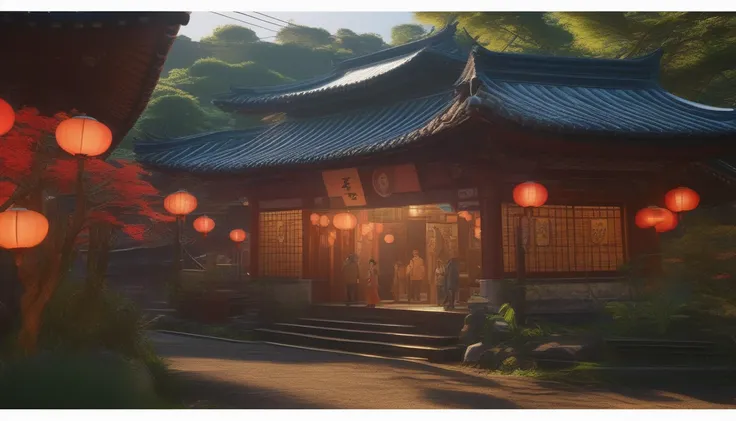 cinematic screenshot, 2d animation,katsuhiro otomo,detailed environment,beautiful landscape, cinematic lighting,dramatic camera angle,vibrant colors,intricate background details,highly detailed characters,expressive facial features,dynamic camera movement,...