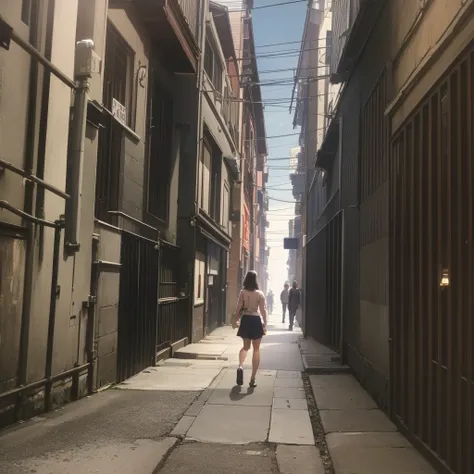 A woman walking down the street was suddenly taken into an alleyway.、Getting sex from behind