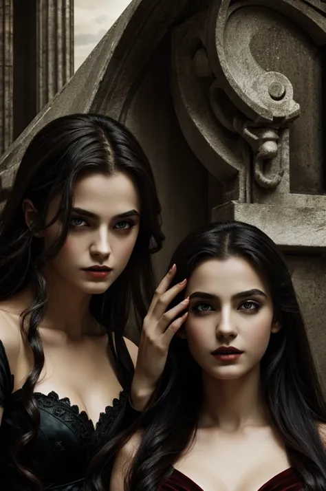 create cover photo about vampire and greek mythology with title