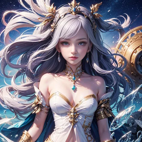  (masterpiece:1.2, Highest quality), (Fine and beautiful eyes: 1.2),Oil painting and CG rendering portrait of a fairy, Purple Theme, jewelry, Pearl_(gem),  bracelet, Purple eyes, Cilia, cherry, Fire Emblem: Genealogy of the Holy War,Deirdre, Delicate face,...