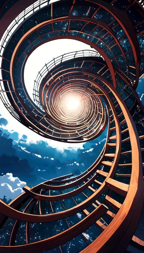 Archimedes spiral, ladder to the sky