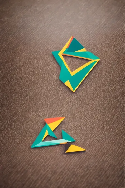 CREATE A logo with a modern triangle,