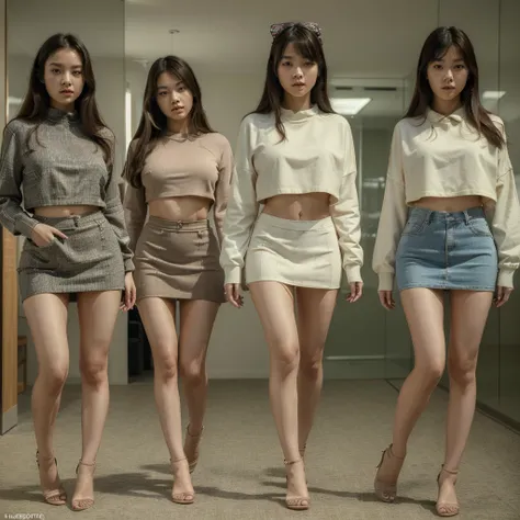 (best quality:1.4), (masterpiece:1.4), (highres:1.2), (extremely detailed:1.2), human body ratio,
1girl, korean girl, (each girl wearing different fashion:1.4), dynamic pose, powerplant,mini skirt,pussy,sexy,naked