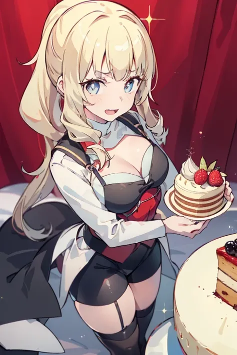 (dynamic angle:1.3, front view:1.1, breast focus:1.3, from above:1.1), (dynamic posing:1.2, sexy posing:1.2), (seductive smiling:1.3), ((looking at cake,Taking a cake out of the golden oven, worried about the outcome:1.2)),highest quality、(real、photorealis...