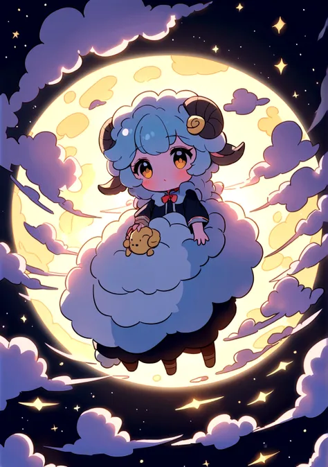 Very cute sheep on the moon