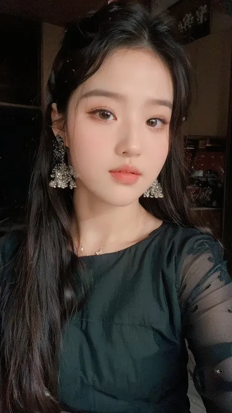 best quality， Ultra-high resolution， （Realistically：1.4），Cute hairpin，Baoyu girl，Standing in the wedding hall，（flat chest：1.2） ，A pair of clear and charming peach blossom eyes,Royal sisters，Sunshine on the face，Big wavy hairstyle，（necklace：1.2），（White skin...