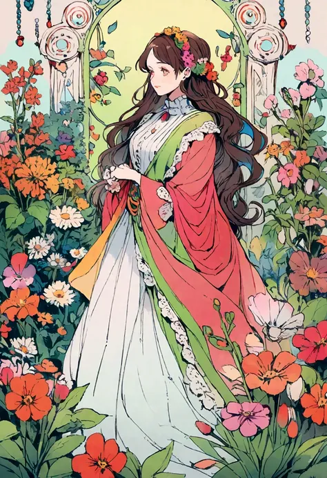 Lady in garden 