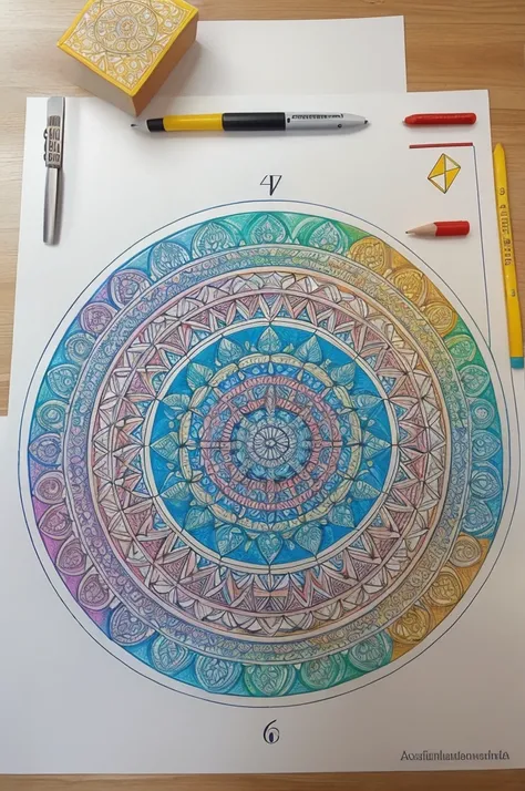 Mathematical Drawing activity based on Mandala Art & Pythagorean tree 
i) Make a textile design on A4 size sheet based on the basic principles of Mandala Art and associate some 
mathematical concept with the drawing. 
ii) State Pythagoras Theorem and make ...