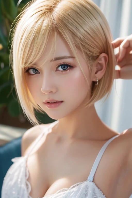 Fairy、sexy、photograph、Ultra-realistic、8K、Blonde、short hair