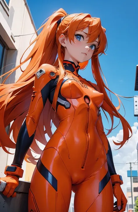 (masterpiece), best quality, expressive eyes, perfect face, Asuka Langley from Evangelion. fantasy, Similar character from anime. offering her pussy, small breast, , perfect camel toe, perfect pussy, focos on pussy, micro panties, exhibitionism, masturbati...