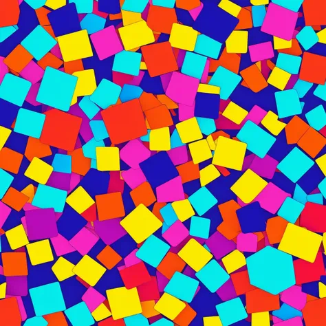 anime abstract cube patterns, vibrant colors, poster (posterCubes style:1), repeating pattern 