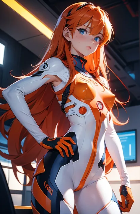 (masterpiece), best quality, expressive eyes, perfect face, Asuka Langley from Evangelion. fantasy, Similar character from anime. offering her pussy, small breast, , perfect camel toe, perfect pussy, focos on pussy, micro panties, exhibitionism, masturbati...