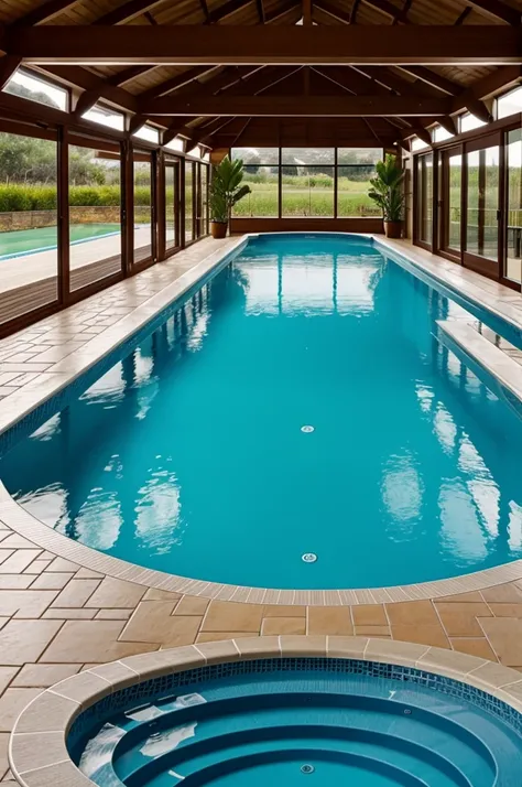 Covered swimming pool 

