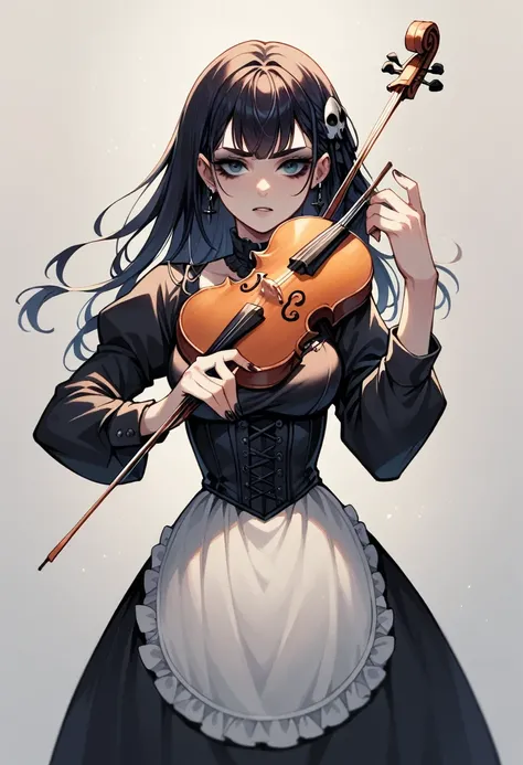 a gothic bard playing the violin