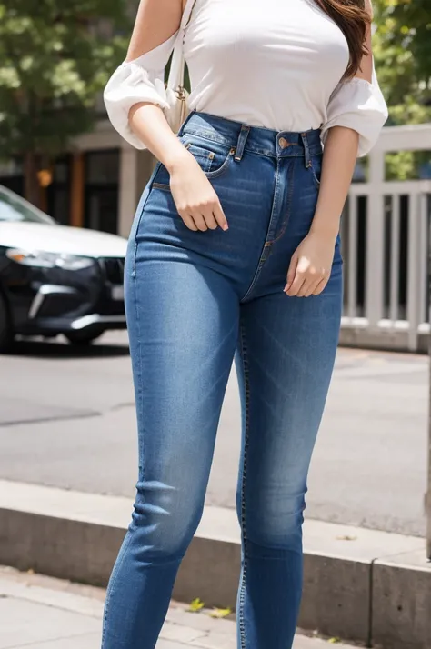 Emphasizing the feminine curves of those wearing jeans