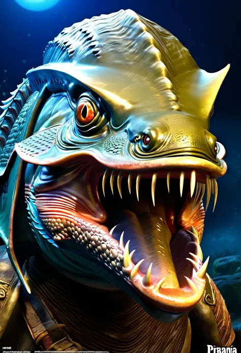 Piranha, The New Renaissance, Friend or Foe?, the rip of the moon, zbrush, shock art