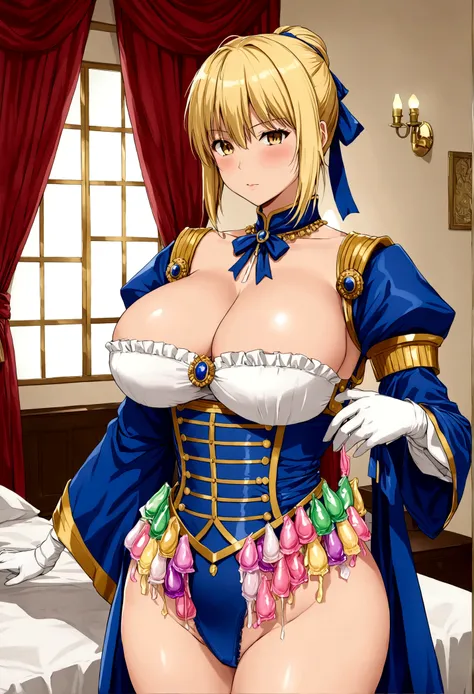 Saber big breasts noble outfit House made from condoms