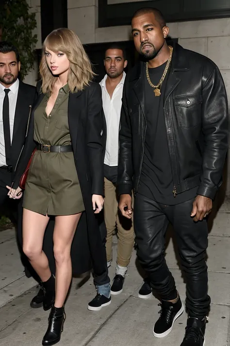 Crea a Kanye west besandose con Taylor Swift 
