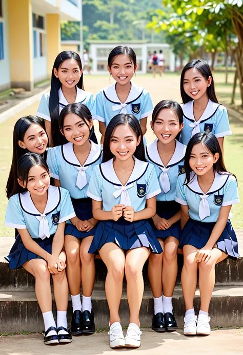 schools in thailand,woman showing pussy many student friends