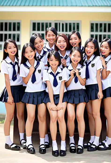 schools in thailand,woman showing pussy many student friends