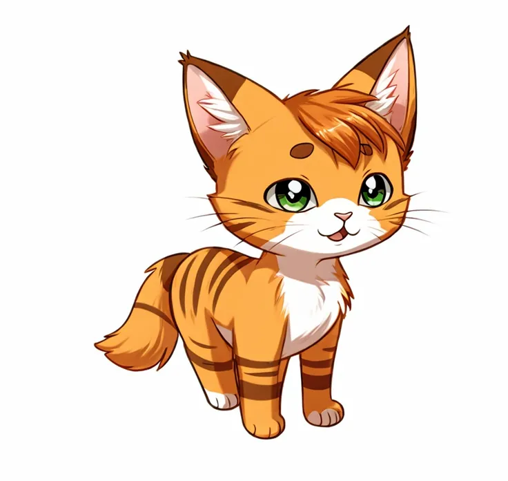 ginger cat, cartoon, cute, cute cat