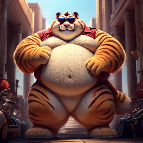 fat clawhauser wants a hug and love and hes wearing sunglasses