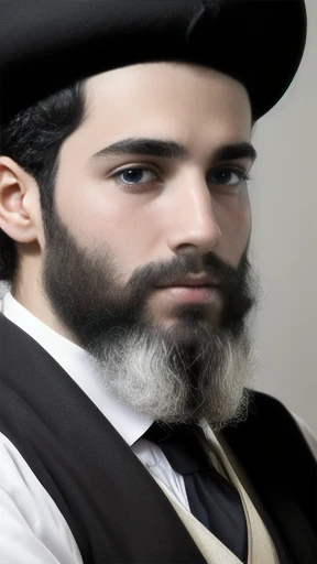 Young Jew Haredim man  focus on the face, color photo