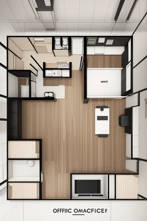 Create office and photography studio floor plan