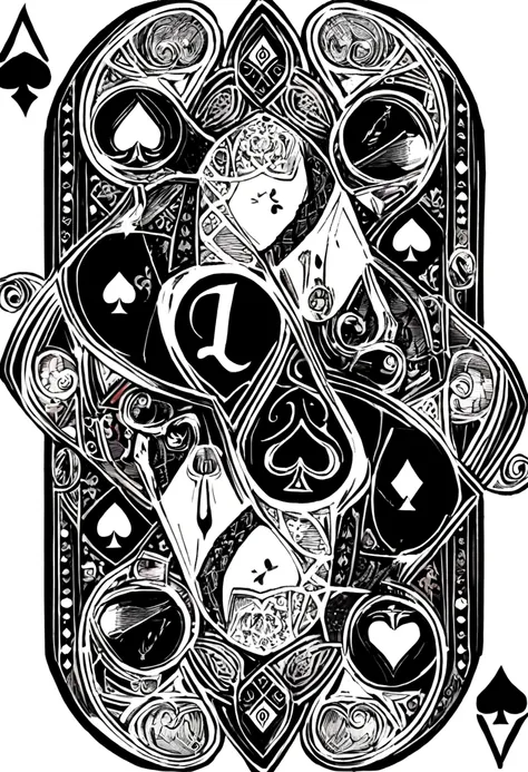 Queen of spades pattern design,poker